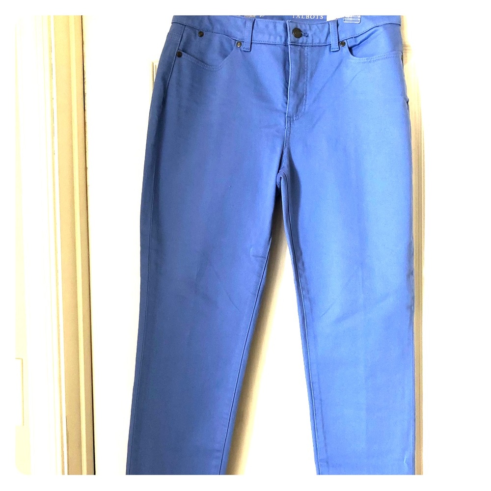 Talbots 10R ankle pant. Periwinkle blue.
